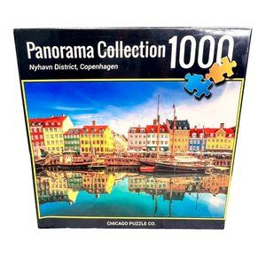 Chicago Puzzle Co Nyhavn District Copenhagen 1000 Piece Panorama Collection NIB